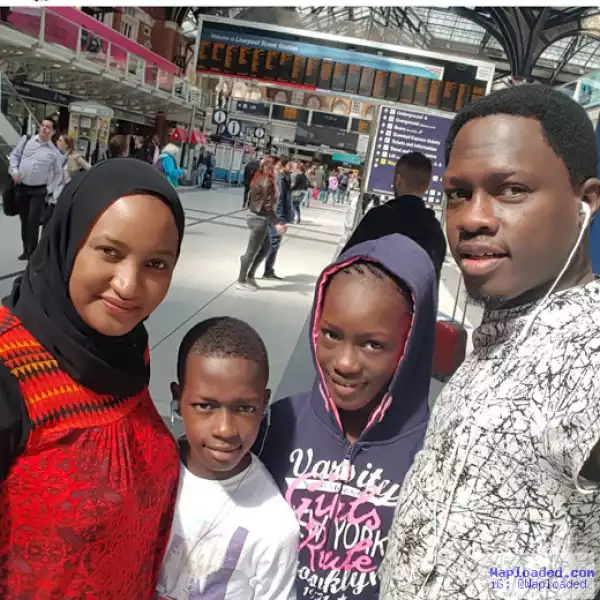 Actor Ali Nuhu shares photo with his wife and children